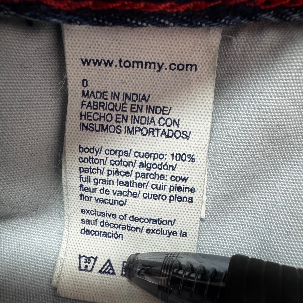 Tommy Jeans Denim Mini Skirt Eyelet Lace Hem Medium Wash Blue Womens Size 0 - Picture 6 of 6